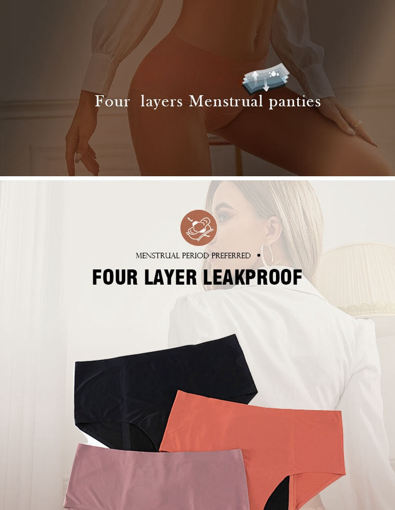 Large Size Seamless High Waisted Physiological Underwear