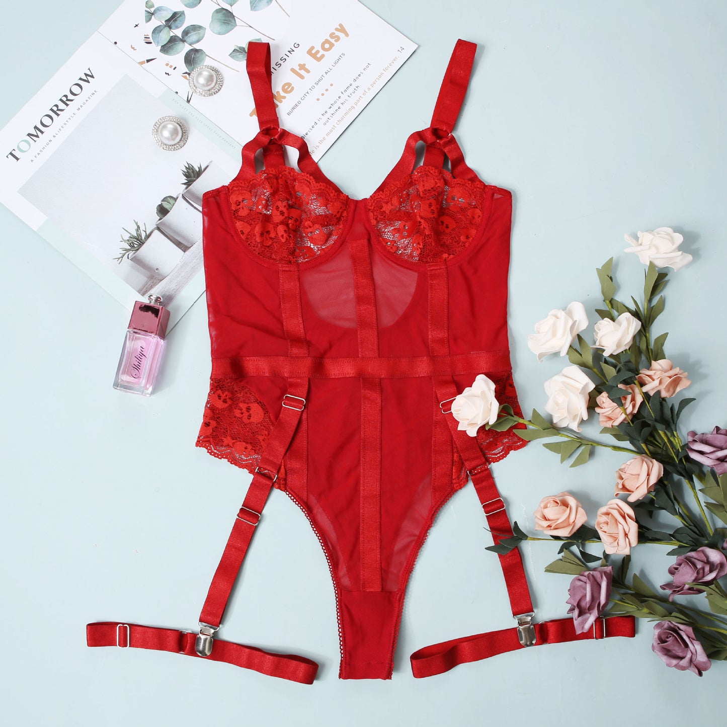 Lace Sexy Nightclub Outfit Jumpsuit